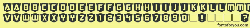 RubCaps Autobot Font – Black Fonts on Yellow Background