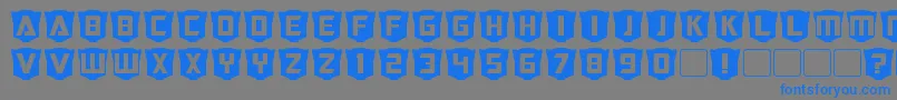 RubCaps Autobot Font – Blue Fonts on Gray Background