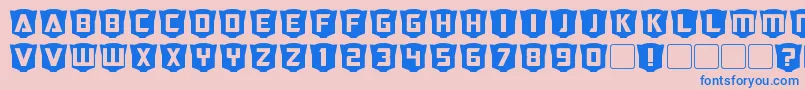 RubCaps Autobot Font – Blue Fonts on Pink Background