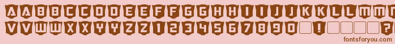RubCaps Autobot Font – Brown Fonts on Pink Background