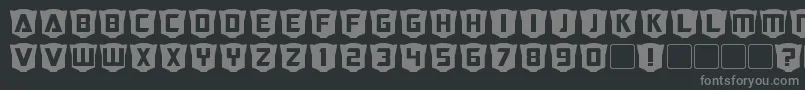 フォントRubCaps Autobot – 黒い背景に灰色の文字