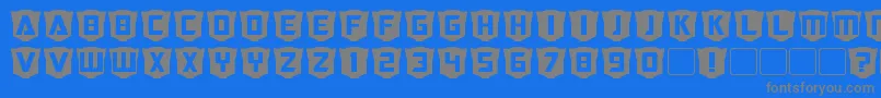 Fonte RubCaps Autobot – fontes cinzas em um fundo azul