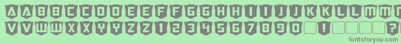 RubCaps Autobot Font – Gray Fonts on Green Background