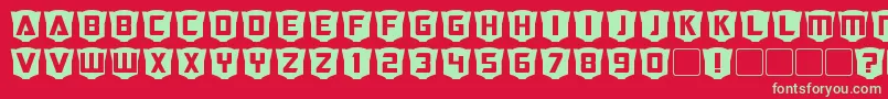 RubCaps Autobot Font – Green Fonts on Red Background
