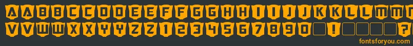 RubCaps Autobot Font – Orange Fonts on Black Background