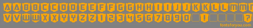 RubCaps Autobot Font – Orange Fonts on Gray Background