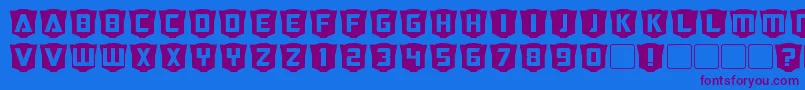 RubCaps Autobot Font – Purple Fonts on Blue Background