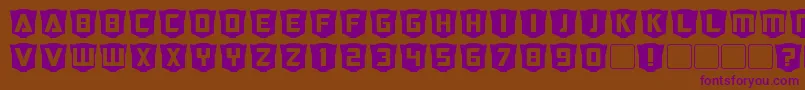 RubCaps Autobot Font – Purple Fonts on Brown Background