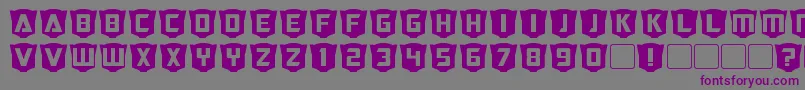 RubCaps Autobot Font – Purple Fonts on Gray Background