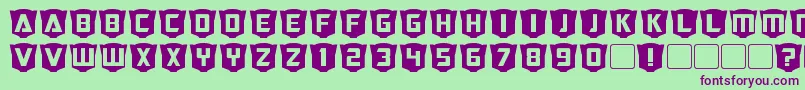 RubCaps Autobot Font – Purple Fonts on Green Background