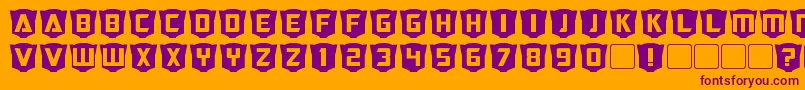 RubCaps Autobot Font – Purple Fonts on Orange Background