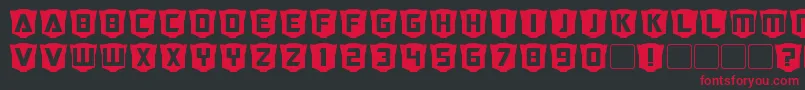 RubCaps Autobot Font – Red Fonts on Black Background