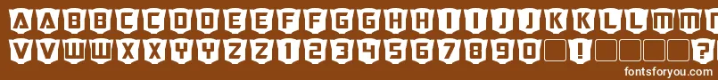 RubCaps Autobot Font – White Fonts on Brown Background