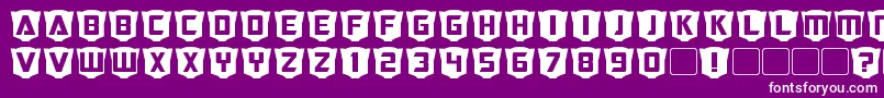 RubCaps Autobot Font – White Fonts on Purple Background