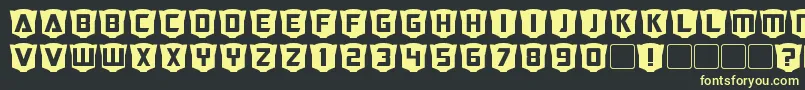 RubCaps Autobot Font – Yellow Fonts on Black Background