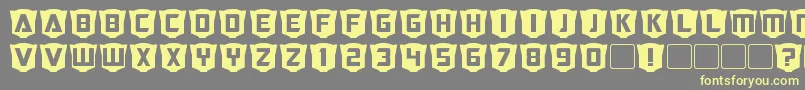 RubCaps Autobot Font – Yellow Fonts on Gray Background