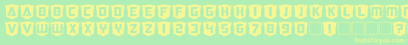 RubCaps Autobot Font – Yellow Fonts on Green Background