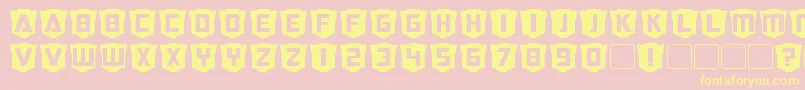 RubCaps Autobot Font – Yellow Fonts on Pink Background