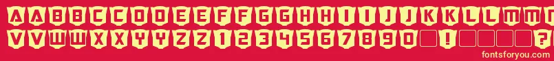 RubCaps Autobot Font – Yellow Fonts on Red Background