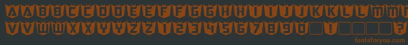 RubCaps Decepticon-fontti – ruskeat fontit mustalla taustalla