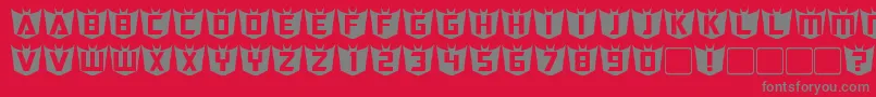 RubCaps Decepticon Font – Gray Fonts on Red Background