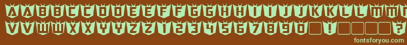 RubCaps Decepticon Font – Green Fonts on Brown Background