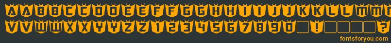 RubCaps Decepticon Font – Orange Fonts on Black Background