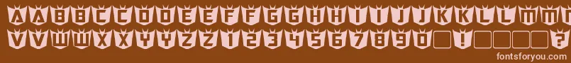 RubCaps Decepticon Font – Pink Fonts on Brown Background