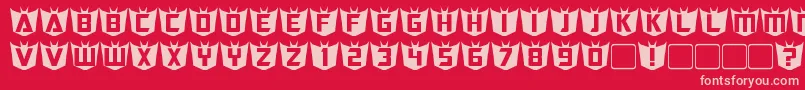 フォントRubCaps Decepticon – 赤い背景にピンクのフォント