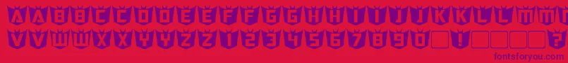 fuente RubCaps Decepticon – Fuentes Moradas Sobre Fondo Rojo
