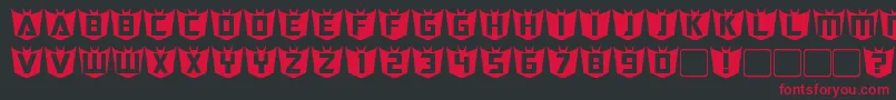 Police RubCaps Decepticon – polices rouges sur fond noir