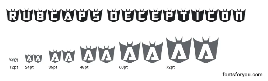 Размеры шрифта RubCaps Decepticon