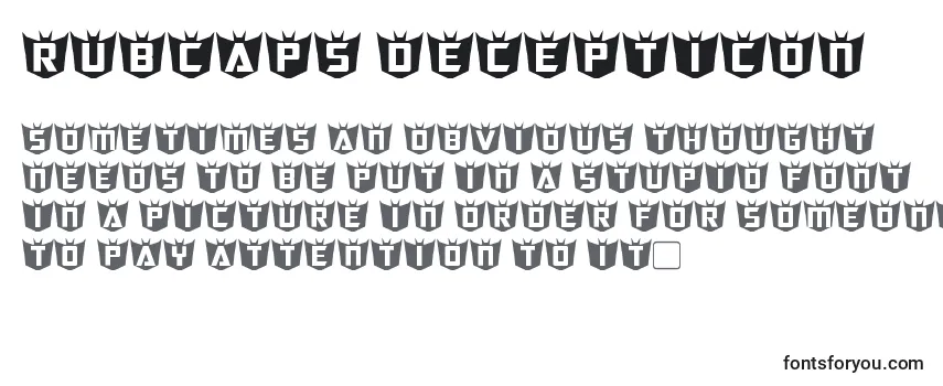 Обзор шрифта RubCaps Decepticon