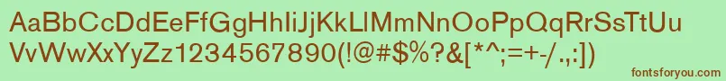 AnconaRegular Font – Brown Fonts on Green Background