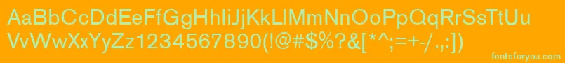 AnconaRegular Font – Green Fonts on Orange Background