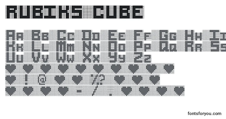 Fuente RUBIKS CUBE - alfabeto, números, caracteres especiales
