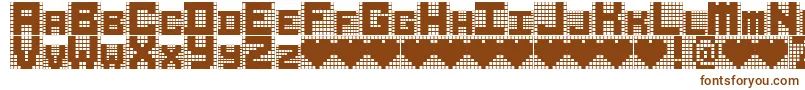 Шрифт RUBIKS CUBE – коричневые шрифты на белом фоне