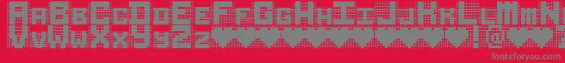 RUBIKS CUBE Font – Gray Fonts on Red Background