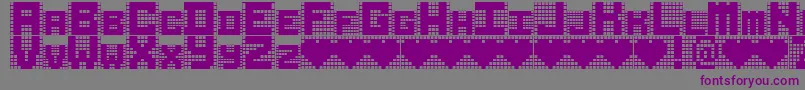 RUBIKS CUBE-fontti – violetit fontit harmaalla taustalla