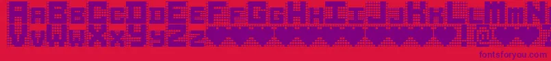 RUBIKS CUBE Font – Purple Fonts on Red Background