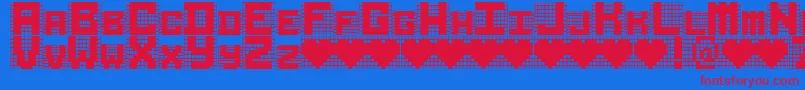 En savoir plus sur la police RUBIKS CUBE Police RUBIKS CUBE – polices rouges sur fond bleu