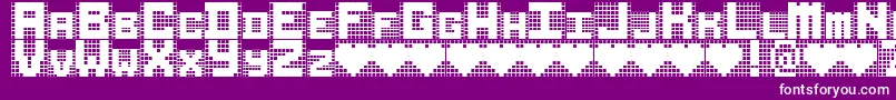 RUBIKS CUBE Font – White Fonts on Purple Background
