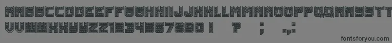 フォントRubles Bold – 黒い文字の灰色の背景