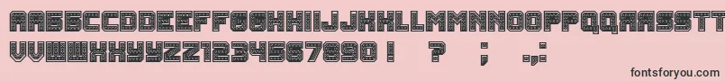fuente Rubles Bold – Fuentes Negras Sobre Fondo Rosa