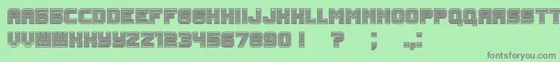 Rubles Bold Font – Gray Fonts on Green Background