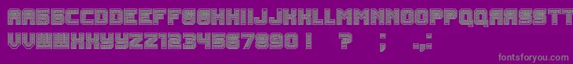 フォントRubles Bold – 紫の背景に灰色の文字