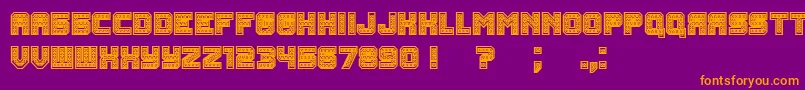 Rubles Bold Font – Orange Fonts on Purple Background