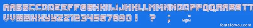 fuente Rubles Bold – Fuentes Rosadas Sobre Fondo Azul