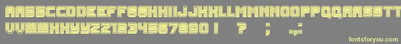 Rubles Bold Font – Yellow Fonts on Gray Background