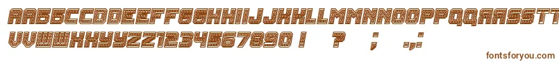 Rubles BoldItalic Font – Brown Fonts on White Background